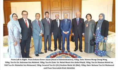 ISIS Malaysia BOD visit YAB Tun Dr. Mahathir Bin Mohamed
